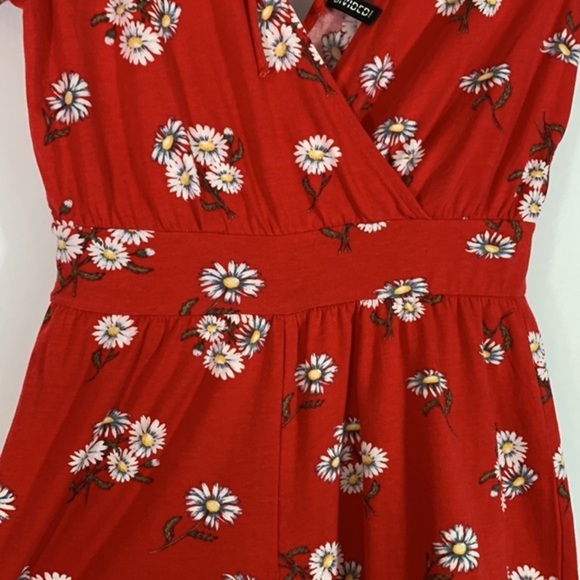 H&M Red Floral Daisy Summer Romper - Picture 3 of 7